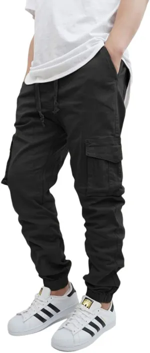 URBANJ Men's Twill Cargo Jogger Pants Size S-5XL
