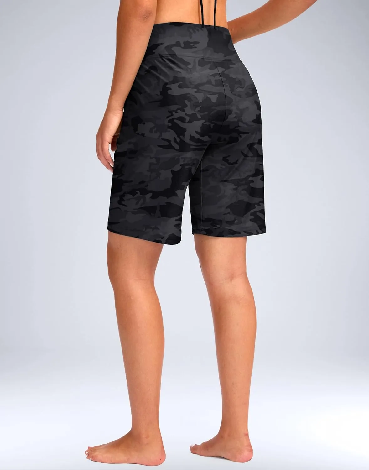 Viodia Women's 9" Long Swim Shorts Modest Swimsuits Bathing Suit Knee Length Bermuda Board Shorts for Women with Pocket