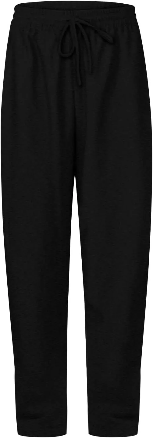 Wide Leg Sweat Pants for Womens Joggers with Pockets Comfy Fleece Sweatpants Elastic Waist Workout Lounge Pants