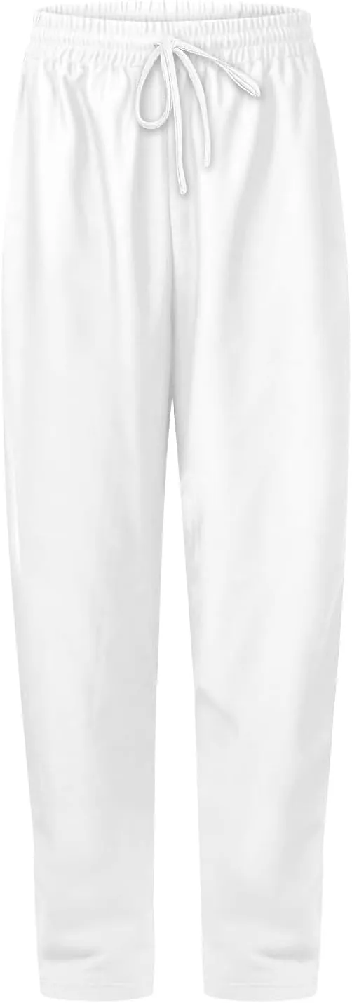 Wide Leg Sweat Pants for Womens Joggers with Pockets Comfy Fleece Sweatpants Elastic Waist Workout Lounge Pants