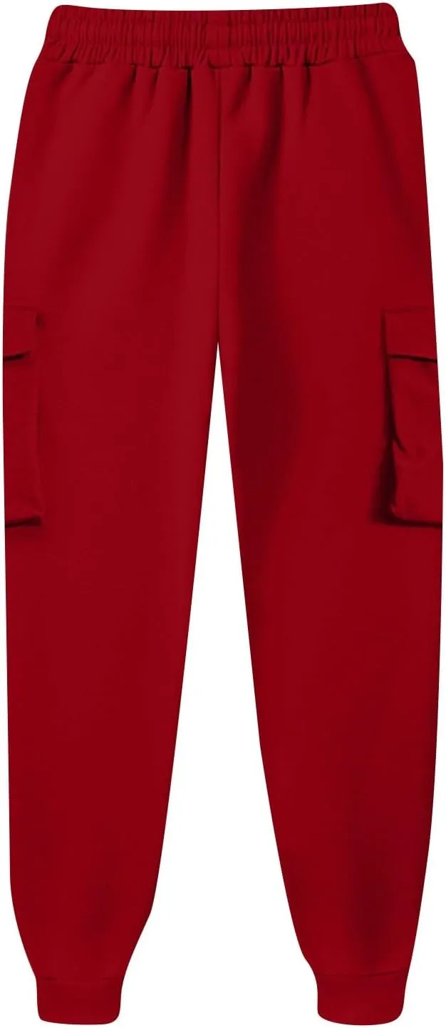 Wide Leg Sweatpants Women 2024 Casual High Wasited Pants Plus Size Baggy Straight Leg Joggers Pockets Athletic Jogger