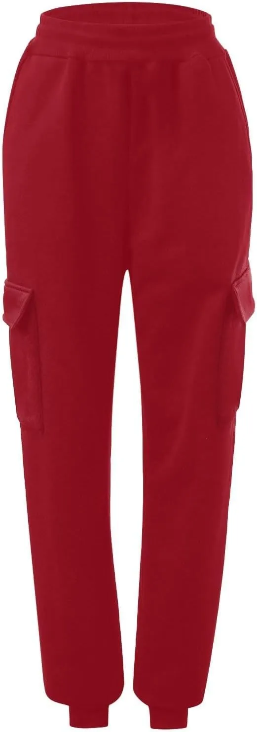 Wide Leg Sweatpants Women 2024 Casual High Wasited Pants Plus Size Baggy Straight Leg Joggers Pockets Athletic Jogger