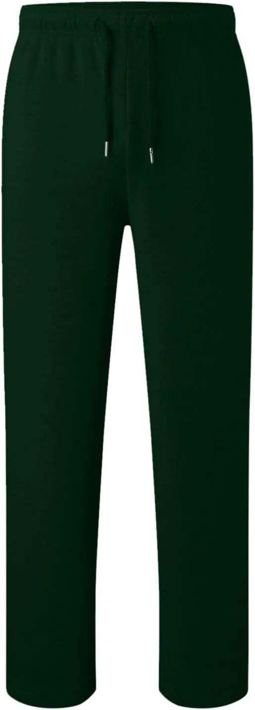 Wide Leg Sweatpants Women Elastic Drawstring High Waist Baggy Straight Leg Open Lounge Joggers Trousers with Pocket
