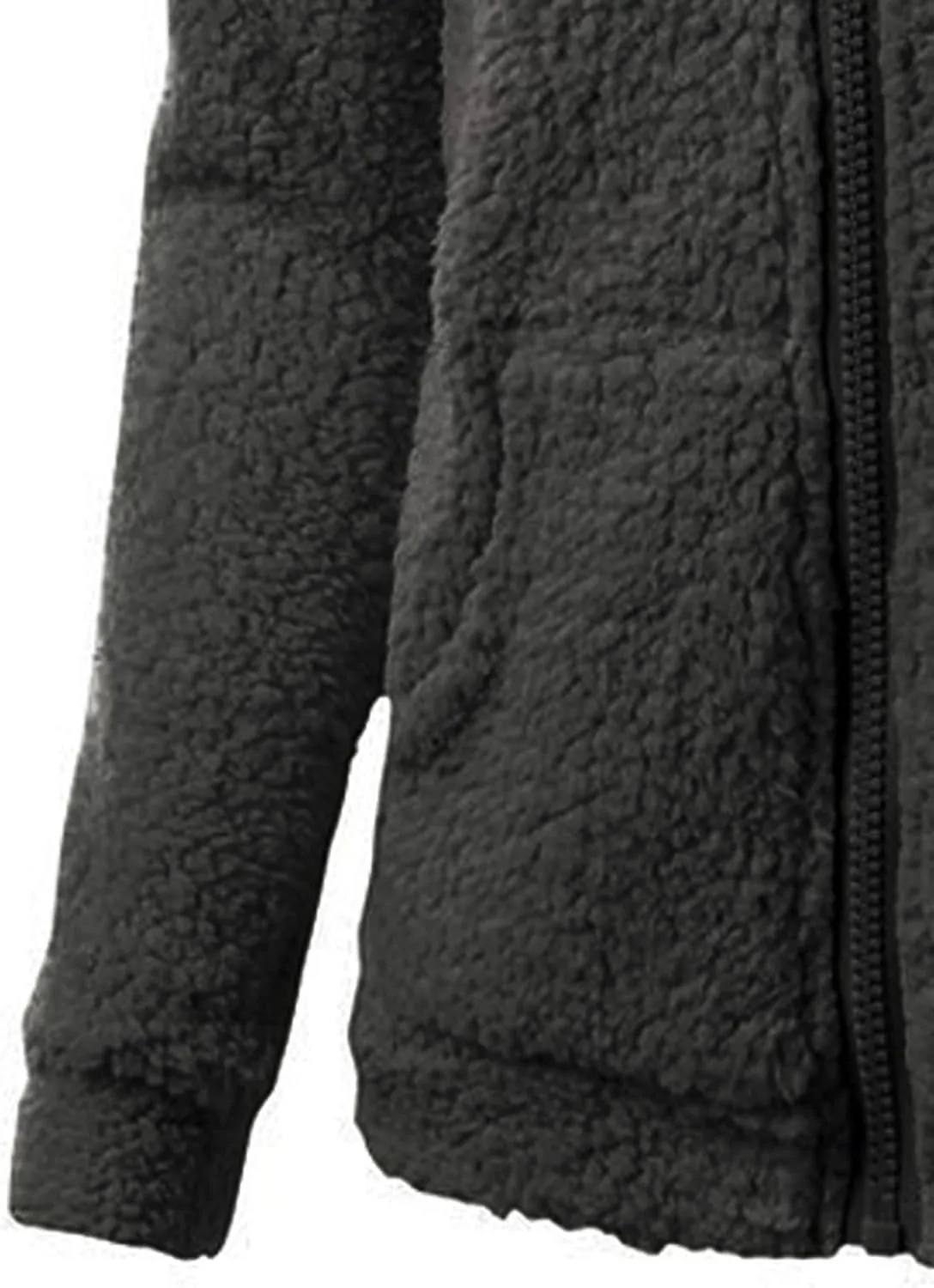 Winter Jackets for women 2024 Faux Fur Sherpa Jacket Fuzzy Hooded Zip Up Jacket Winter Coats Shearling Outwear Shaggy Coat