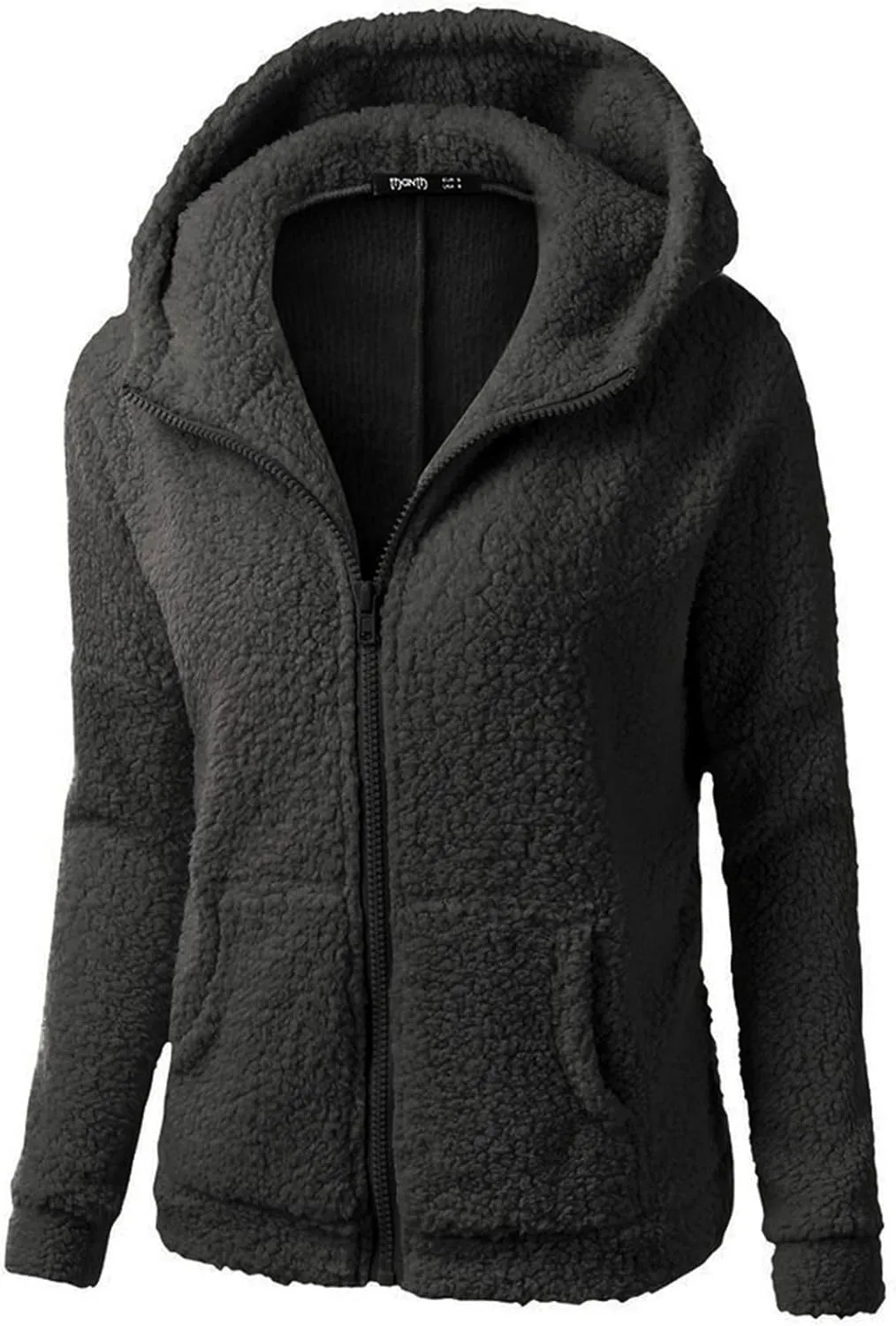 Winter Jackets for women 2024 Faux Fur Sherpa Jacket Fuzzy Hooded Zip Up Jacket Winter Coats Shearling Outwear Shaggy Coat