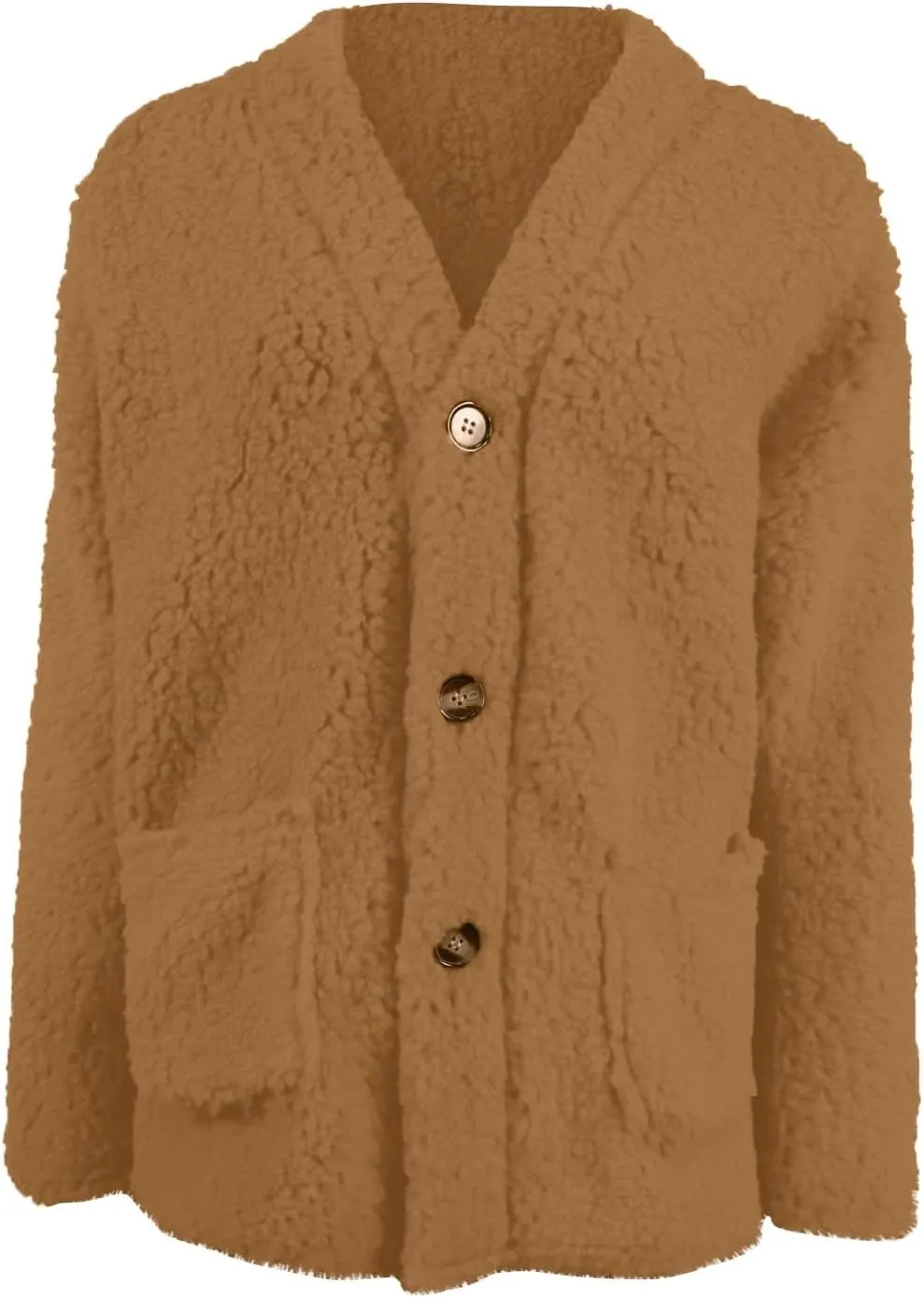 Women 2024 Winter Faux Fur Crop Coat Lapel Long Sleeve Fuzzy Fleece Outerwear Button Down Sherpa Jackets Fall Outfits