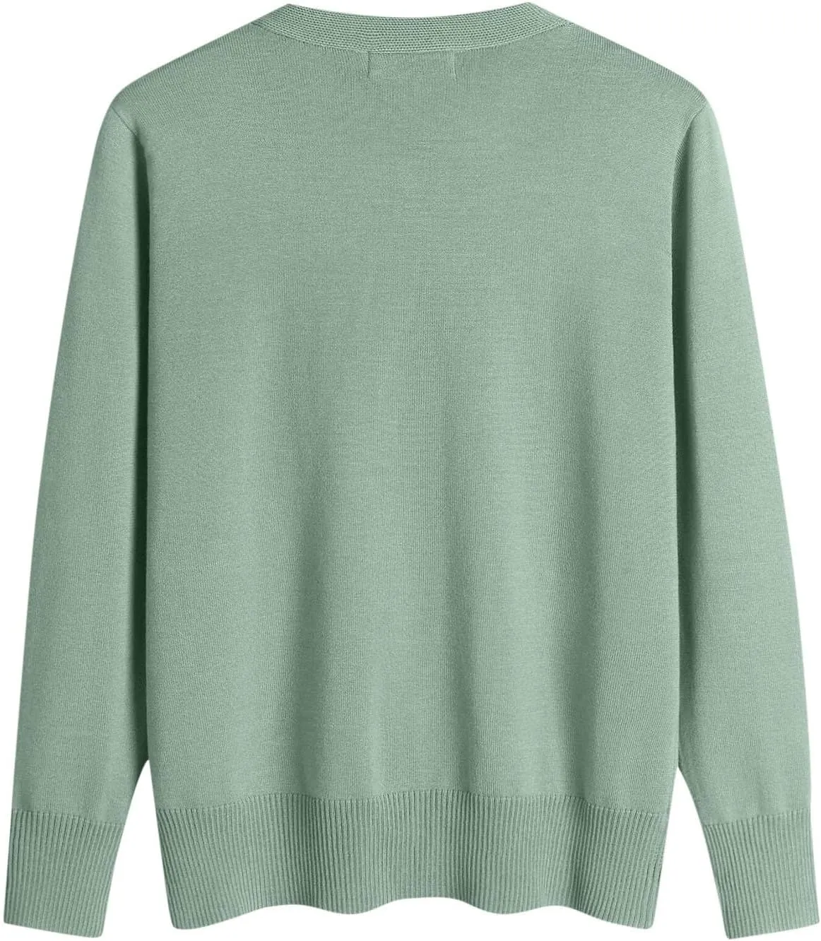 Women Cardigan Sweater Lightweight Solid Open Front Button Down Cardigan Slim Fit Long Sleeve Causal Knit Cardigan