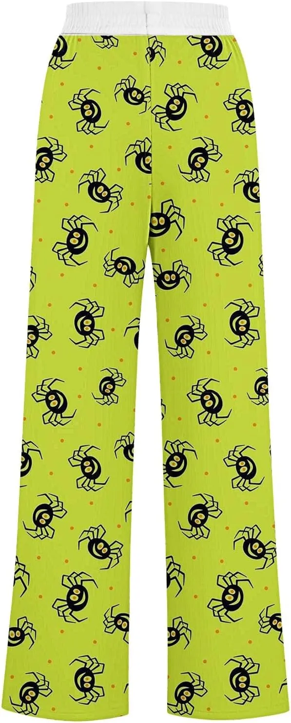 Women Halloween Trendy Sweatpants for Wide Leg Cotton Linen Explosion Loose Trousers Womens Wide Leg Sweatpants