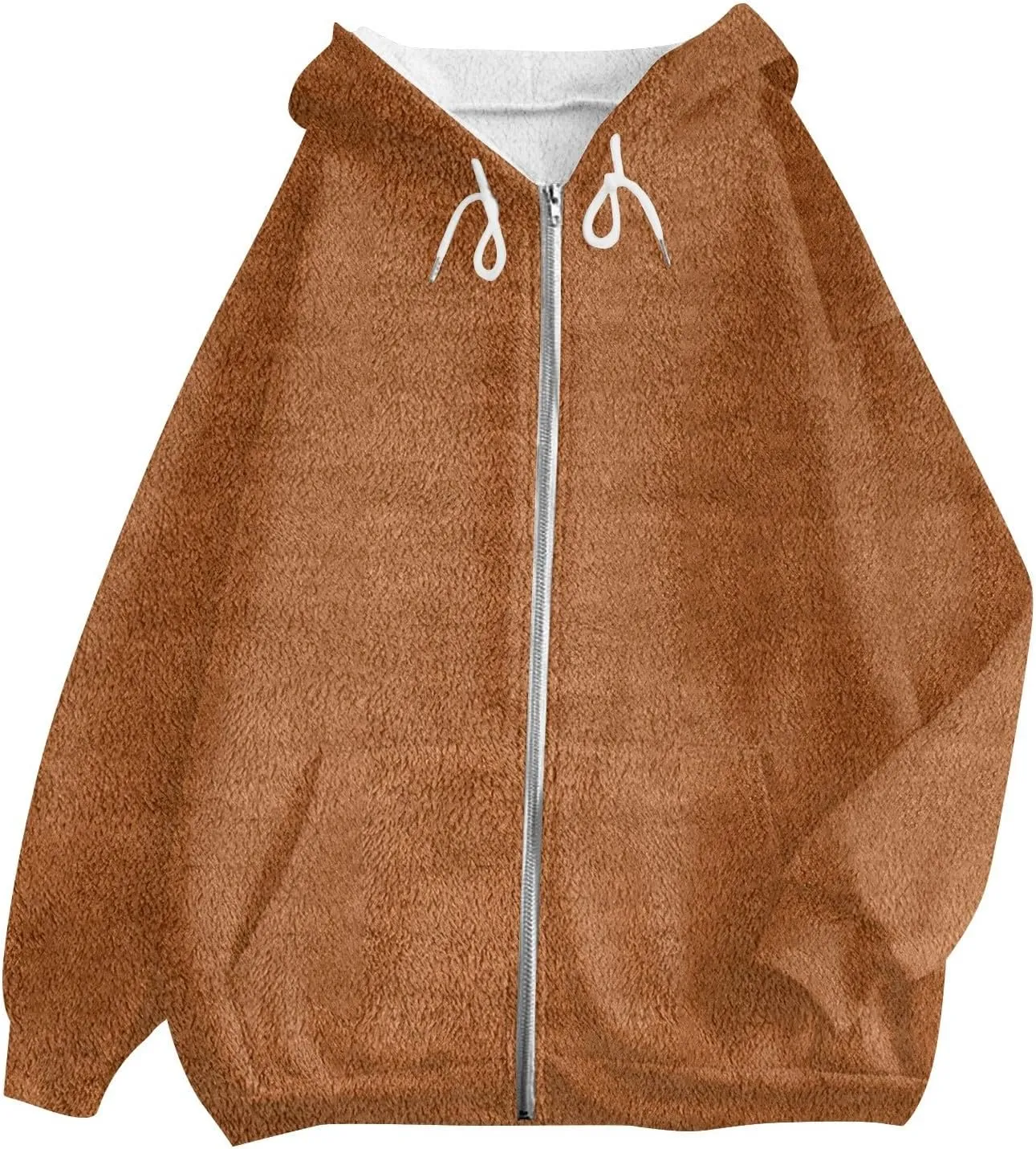 Women Winter Hoodies Zip Up Fleece Warm Sweatshirts Jacket Drawstring Long Sleeve Fleece Lined Hoodie Sweatshirt