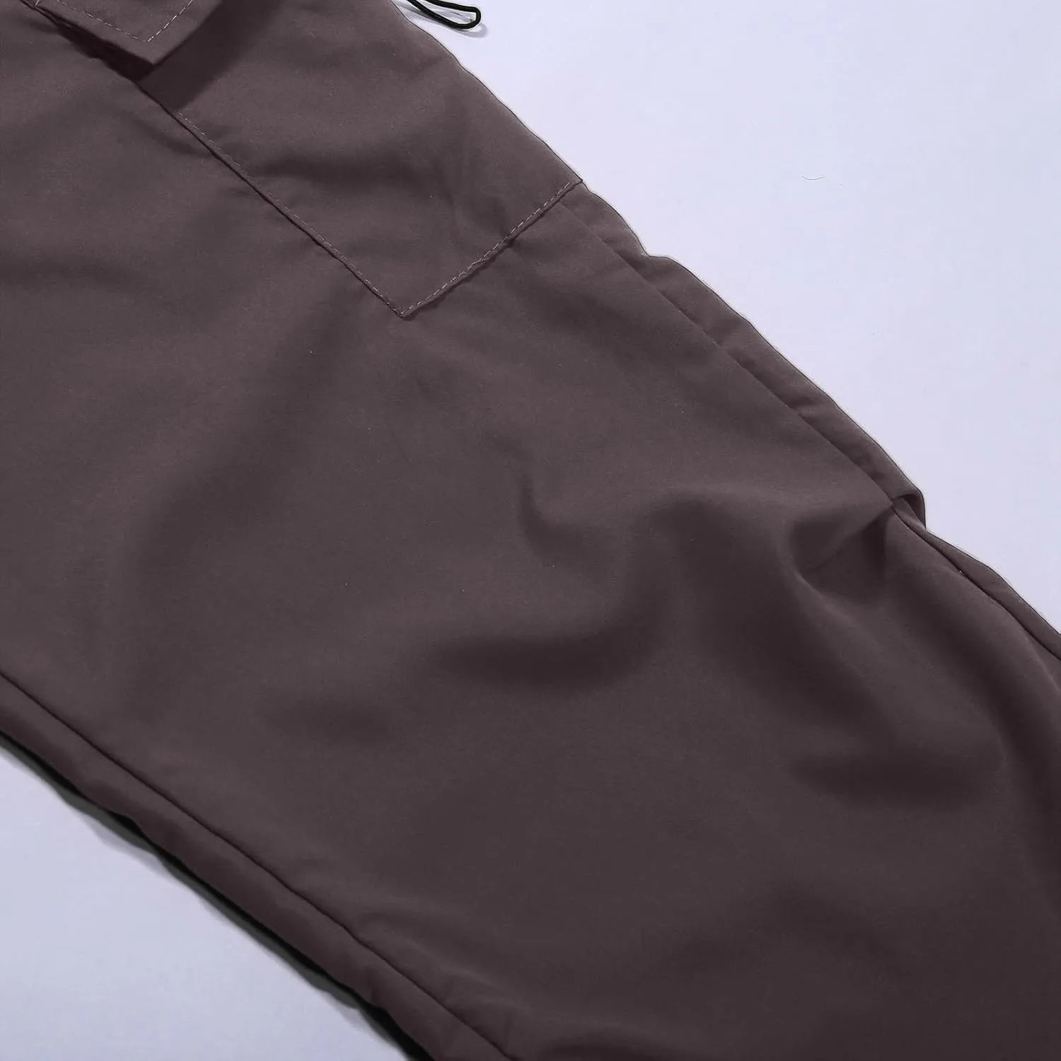Womens Baggy Parachute Pants Elastic High Rise Lounge Cargo Pant Joggers Y2K Quick Dry Trousers with Multiple Pockets