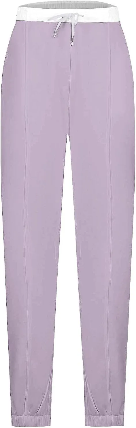 Women's Color Block Sweatpants Drawstring Cinch Bottom Joggers Lounge Fall Fashion Track Running Pants with Pockets