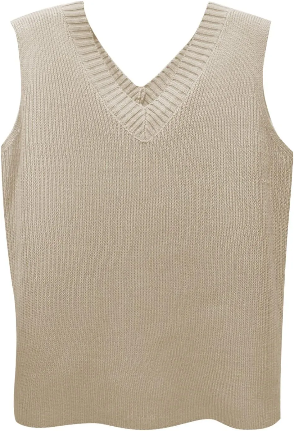 Women's Fall Winter Casual Trendy V-Neck Sleeveless Cable Knit Sweater Vest