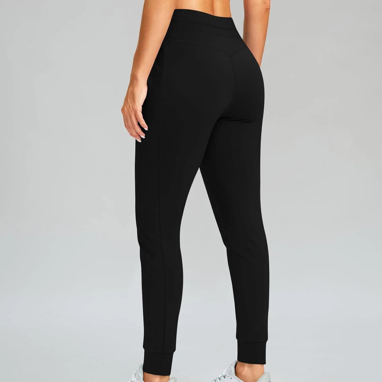 Women's Fleece Lined Jogger Pants High Waisted Athleisure Yoga Leggings Thermal Lounge Sweatpants Travel Hiking Pants