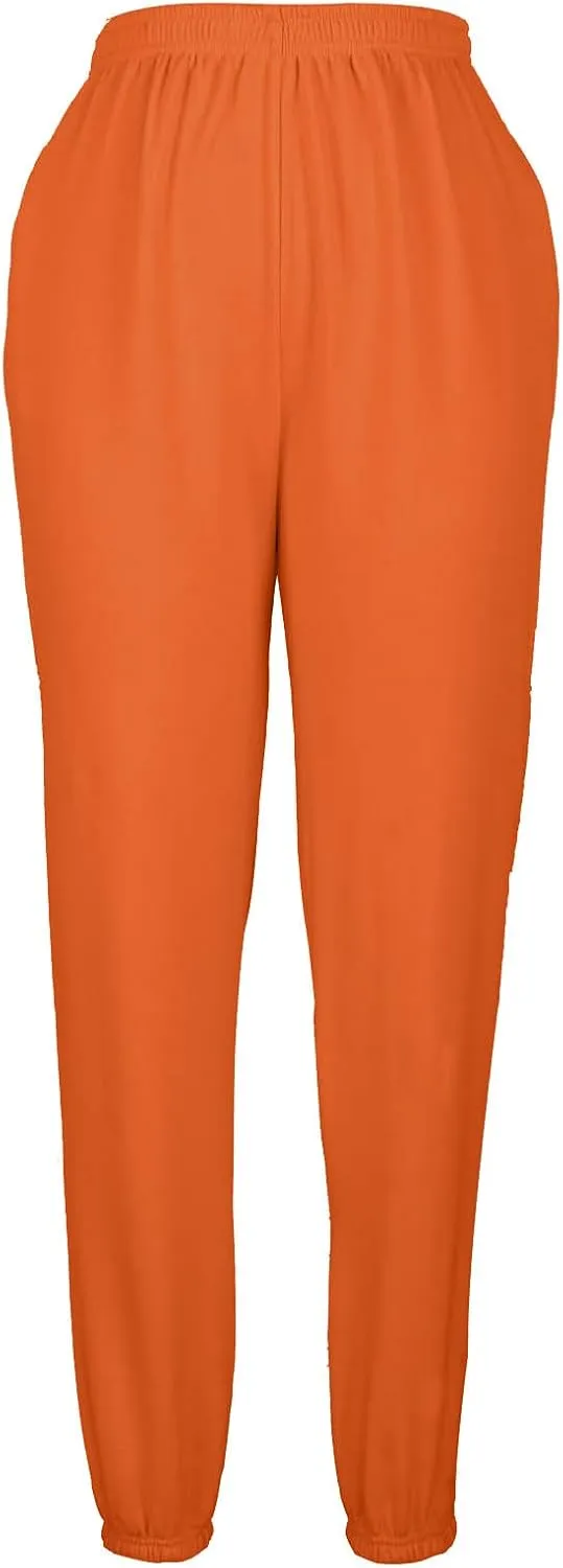 Womens High Waisted Sweatpants Baggy Cinch Bottom Joggers Thickened Track Lounge Running Pants Loose Athletic Clothes