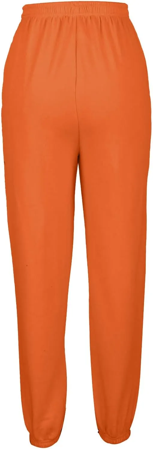 Womens High Waisted Sweatpants Baggy Cinch Bottom Joggers Thickened Track Lounge Running Pants Loose Athletic Clothes