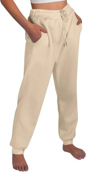 Womens Joggers with Pockets Baggy High Waisted Fleece Lined Jogger Sweatpants Casual Sport Cinch Bottom Sweatpants