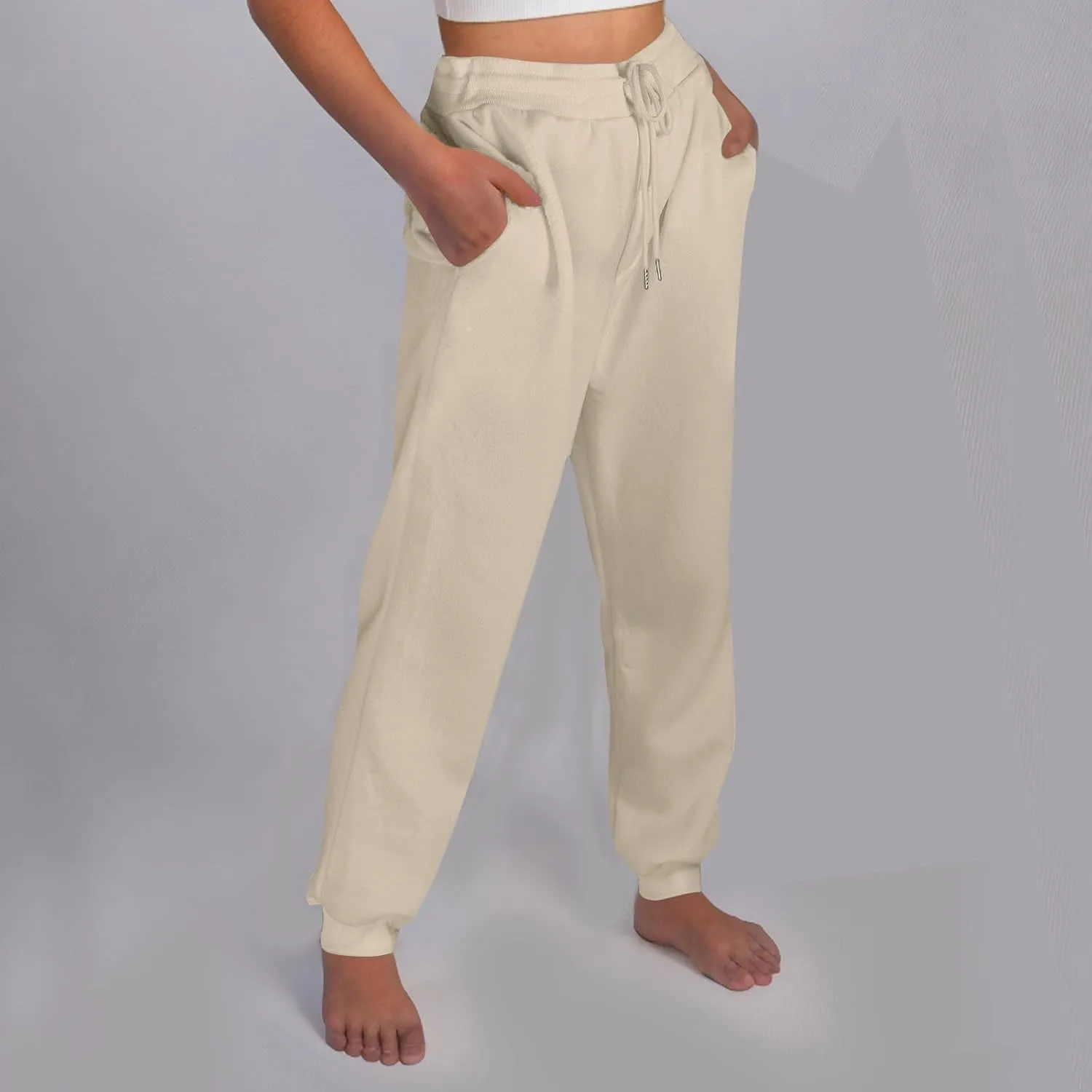 Womens Joggers with Pockets Baggy High Waisted Fleece Lined Jogger Sweatpants Casual Sport Cinch Bottom Sweatpants