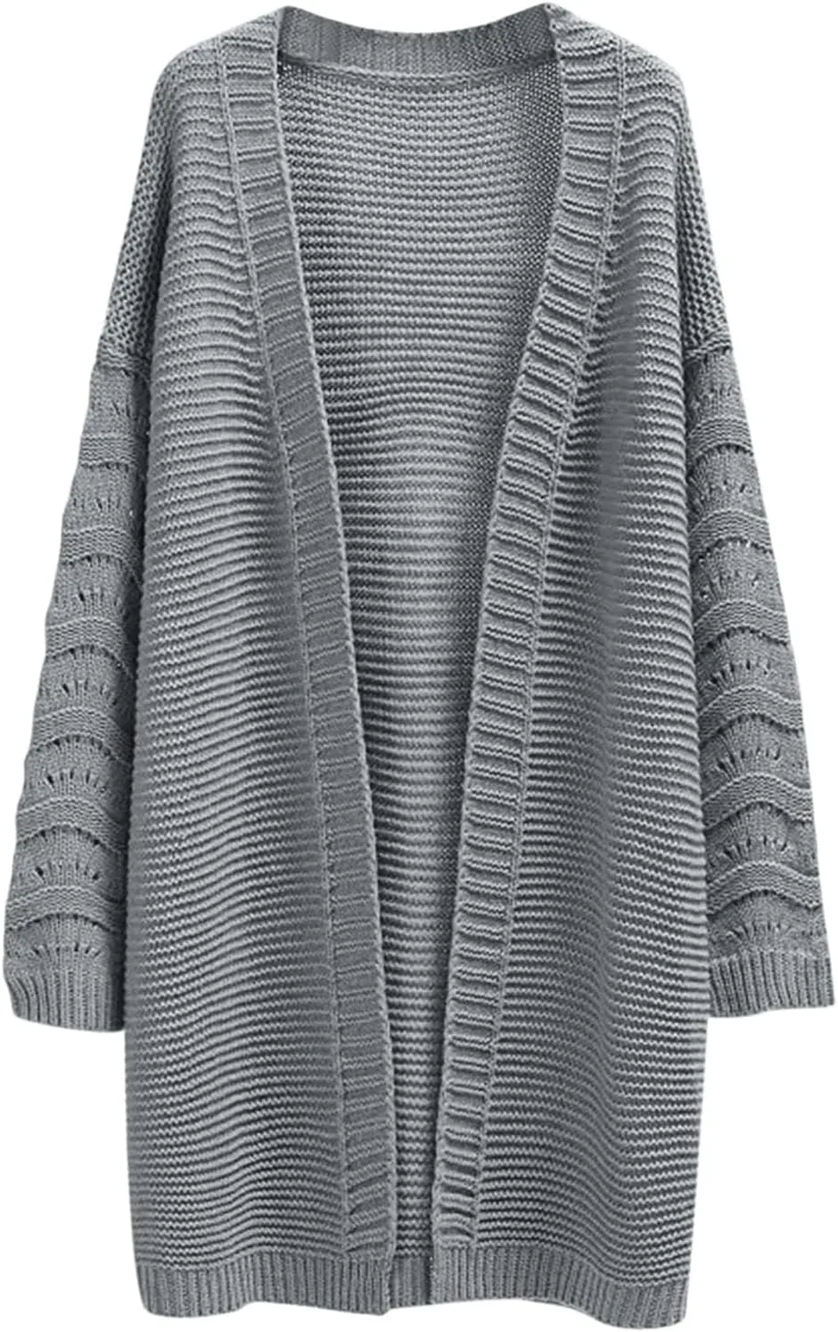 Womens Long Cardigan Sweater Casual Loose Cable Knit Cardigans Oversized Open Front Long Sleeve Sweater Winter Coat