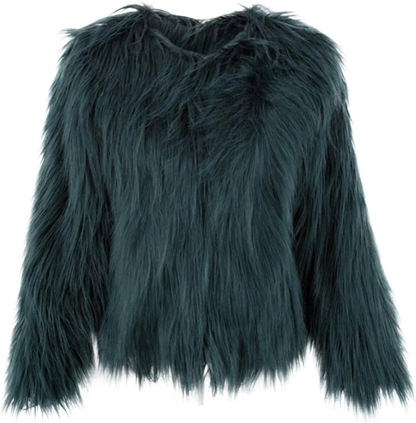 Womens Open Front Faux Fur Cardigan Winter Fashion Oversize Thermal Jackets Casual Long Sleeve Chunky Fuzzy Outwears