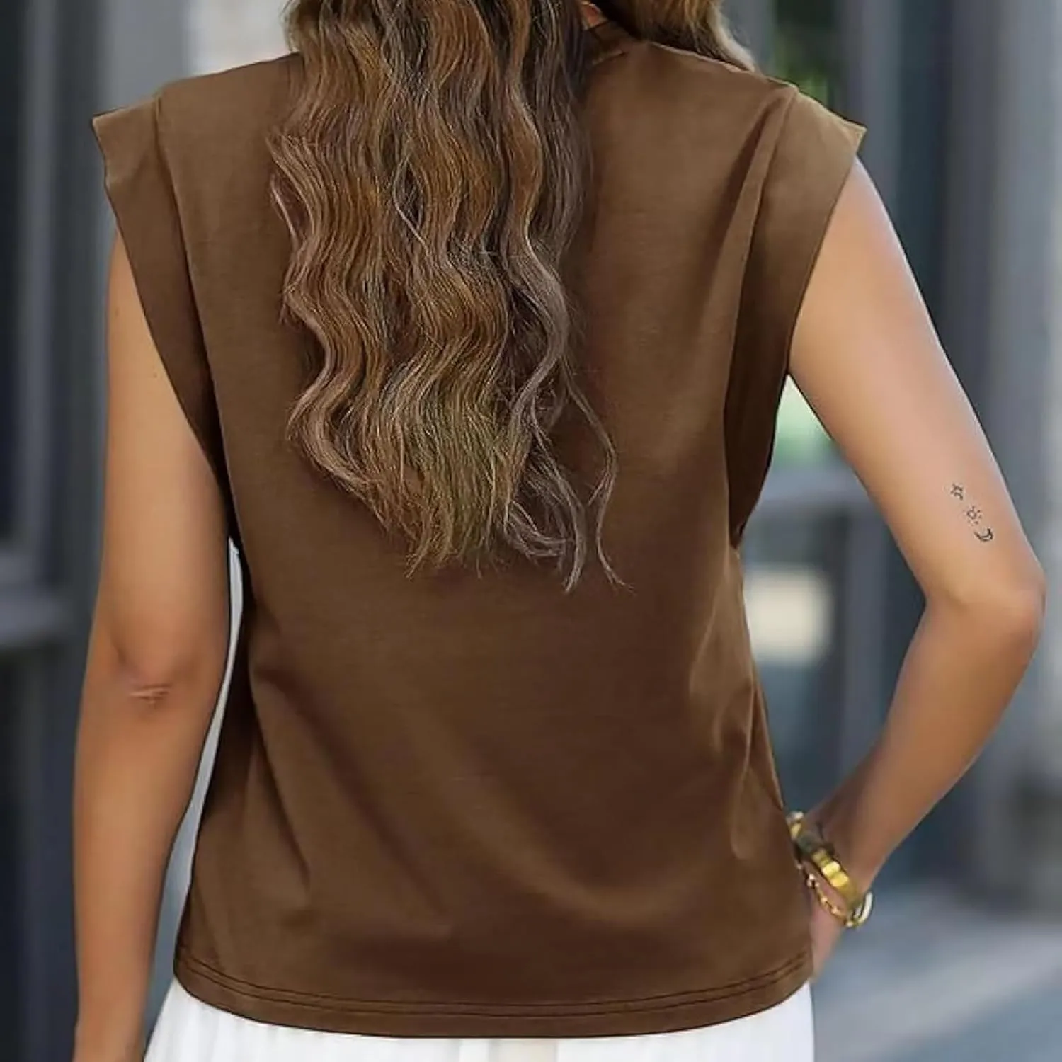 Women's Round Neck Loose Short Sleeve T Shirt Vest Fashion Casual Top Casual Summer Top
