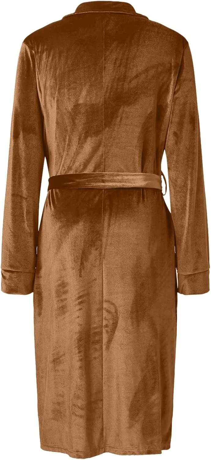Women's Spring Coat Velvet Loose Elastic Coat Long Outwear Coats Long Casual Coat Business Work Cardigan for Women