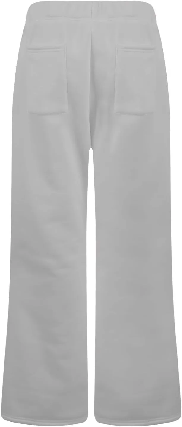 Womens Sweatpants Elastic High Waisted Fleece Lined Joggers with Pockets Baggy Wide Leg Flare Sweatpants