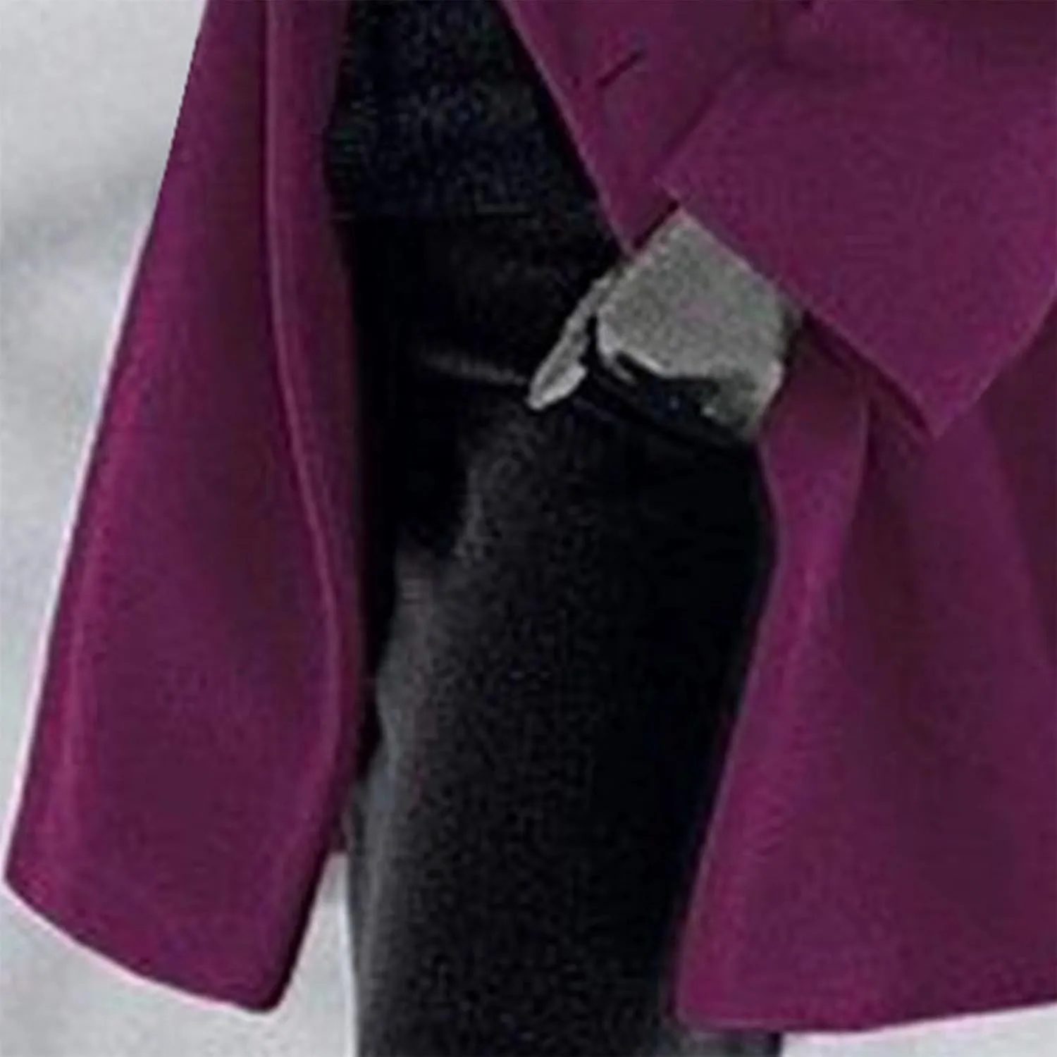 Womens Trench Coat Long Wool Blend Coats Single Breasted Jackets Fall Winter Casual Shawl Collar Overcoat Outerwear
