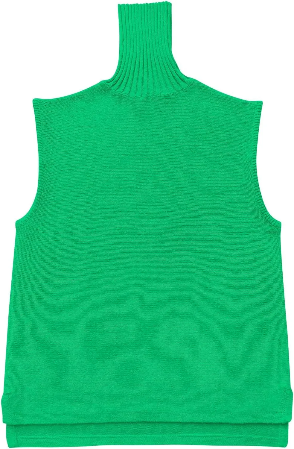 Women's Turtleneck Sweater Fashion Solid Sleeveless Fall Tops Oversized Sweatshirt Loose Casual Knitwear Pullover