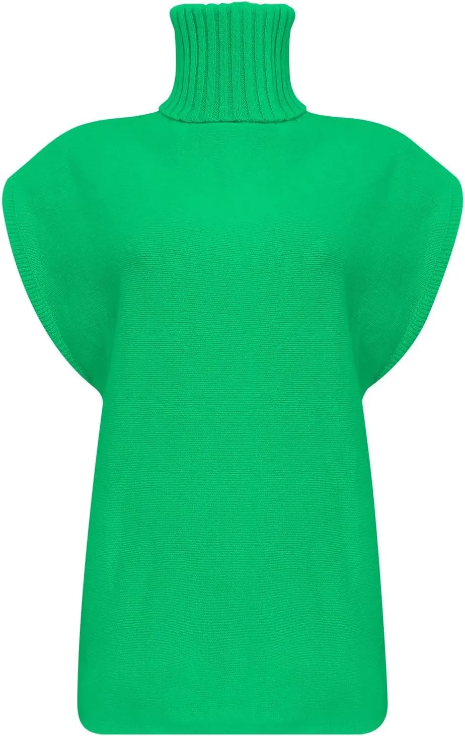 Women's Turtleneck Sweater Fashion Solid Sleeveless Fall Tops Oversized Sweatshirt Loose Casual Knitwear Pullover