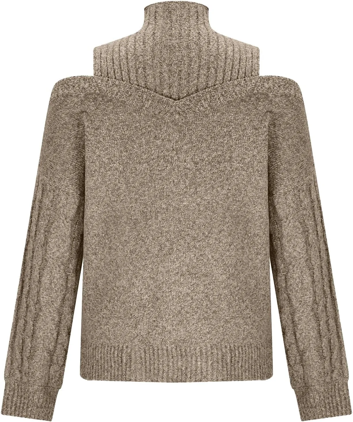 Women's Ugly Sweater Plus Size Fall Winter Casual Trendy Strapless Turtleneck Long Sleeve Sequin Sweater, S-3XL