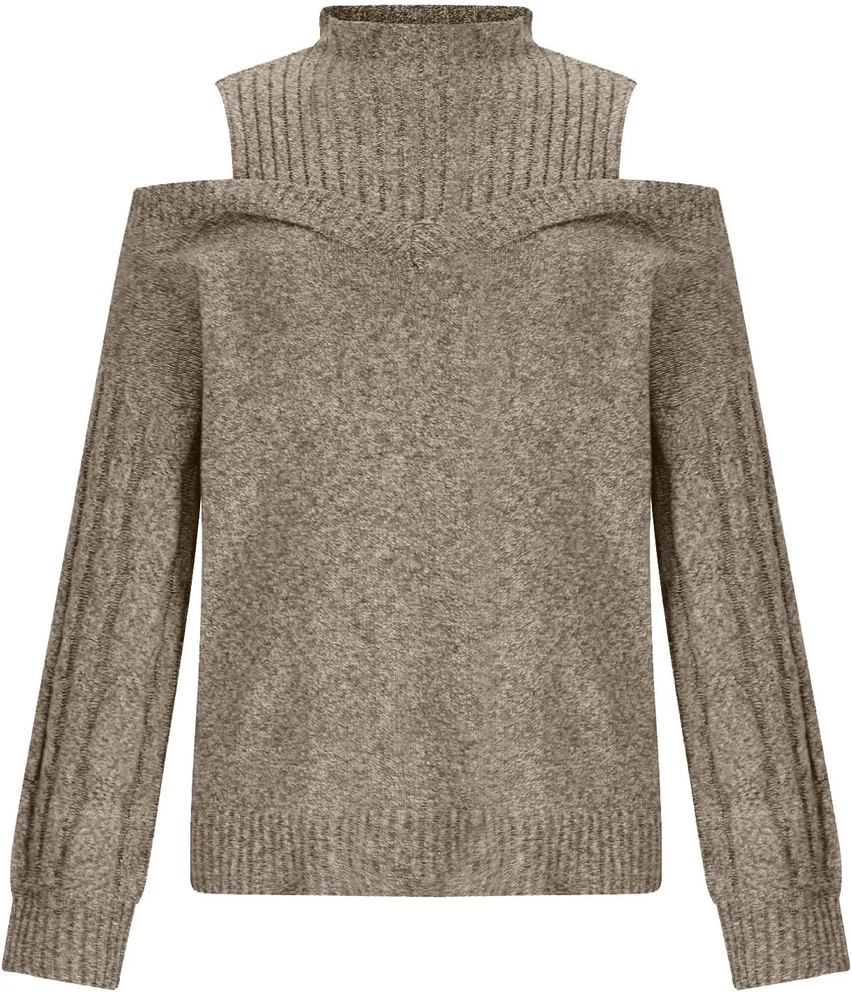 Women's Ugly Sweater Plus Size Fall Winter Casual Trendy Strapless Turtleneck Long Sleeve Sequin Sweater, S-3XL