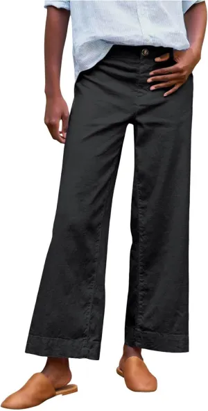Women's Wide Leg Casual Long Pants High Elastic Waisted Business Office Trousers Straight Leg Dress Pants with Pocket