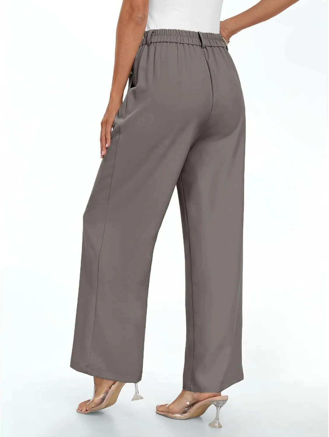 Women's Work Pants Dressy Wide Leg Dress Pants Business Long Straight Suit Pant Casual Office Work Palazzo Trousers