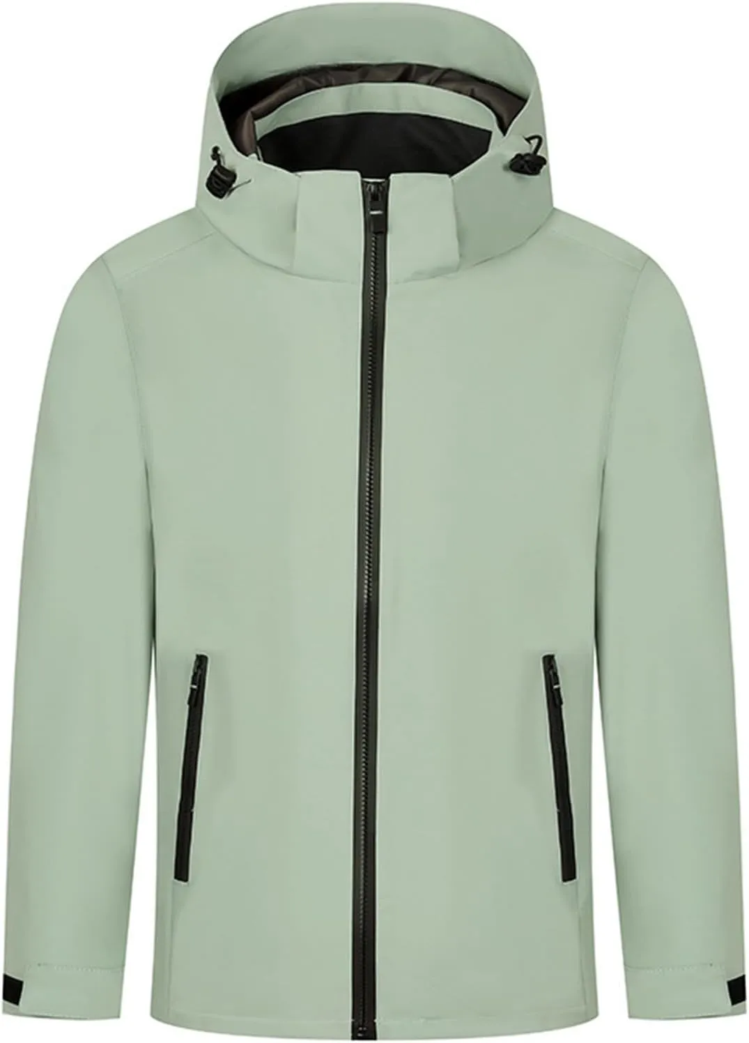 Women'sLoose Fit Hooded Windproof Fashion Winter Solid Long Sleeved Jacket Coats Classic Zipper With Pockets Jacket