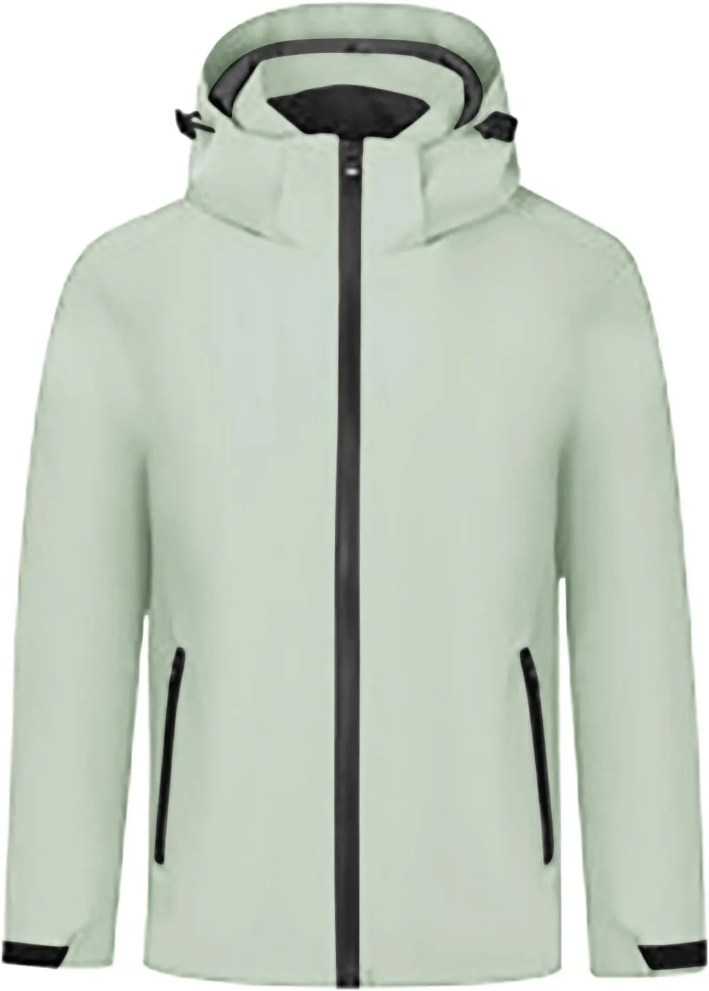 Women'sLoose Fit Hooded Windproof Fashion Winter Solid Long Sleeved Jacket Coats Classic Zipper With Pockets Jacket