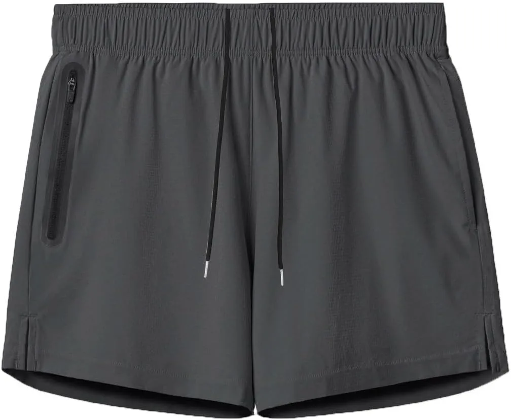 Xiaojmake Mens Athletic Shorts with Zipper Pockets Waterproof Quick-Dry Gym Running Shorts Lightweight Athletic Shorts