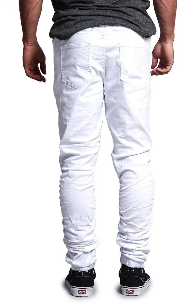 Zipper Knee Biker Twill Jogger Pants